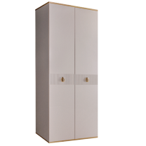 Шкаф 2-дверный для платья и белья ( без зеркал ) Римини Соло Слоновая кость